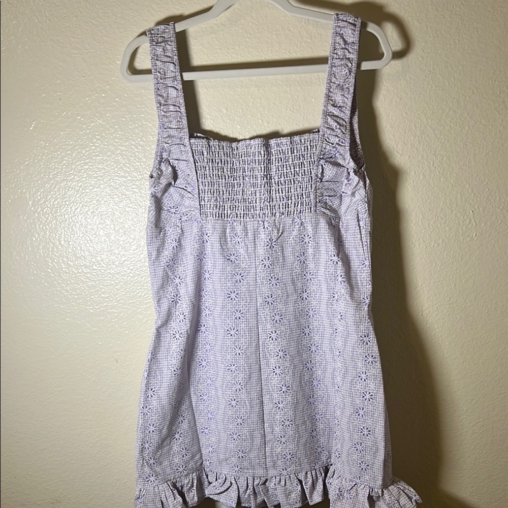 Purple Sleeveless Ruffle Dress L - Picture 3 of 7